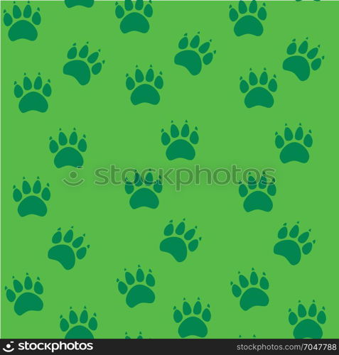 Cat or dog paw seamless pattern - vector animal footprint texture. Vector illustration.. Cat or dog paw seamless pattern - vector animal footprint texture.