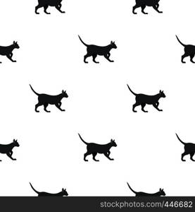 Cat pattern seamless background in flat style repeat vector illustration. Cat pattern seamless