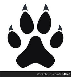 Cat paw icon flat isolated on white background vector illustration. Cat paw icon isolated