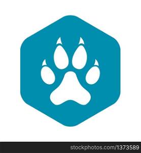 Cat paw icon. Simple illustration of cat paw vector icon for web design. Cat paw icon, simple style
