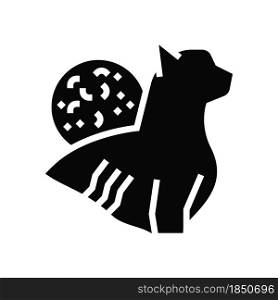 cat scratch disease glyph icon vector. cat scratch disease sign. isolated contour symbol black illustration. cat scratch disease glyph icon vector illustration