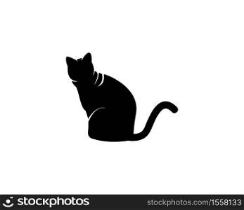 Cat silhouette icon and symbol vector illustration