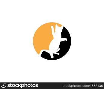 Cat silhouette icon and symbol vector illustration