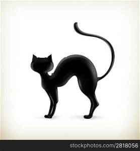 Cat silhouette, vector