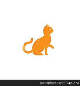 Cat vector logo design. Pet shop logo design. Animal Pet Care Logo.