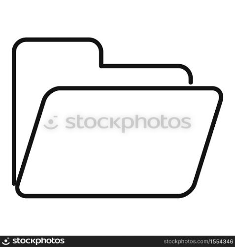 Catalogue paper folder icon. Outline catalogue paper folder vector icon for web design isolated on white background. Catalogue paper folder icon, outline style