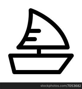 catboat icon on isolated background