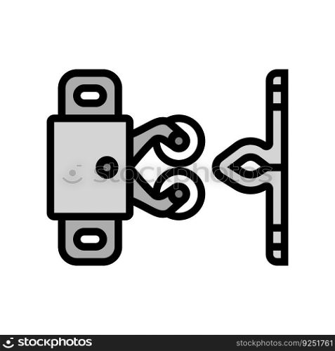 catches furniture hardware fitting color icon vector. catches furniture hardware fitting sign. isolated symbol illustration. catches furniture hardware fitting color icon vector illustration