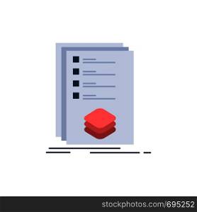 Categories, check, list, listing, mark Flat Color Icon Vector