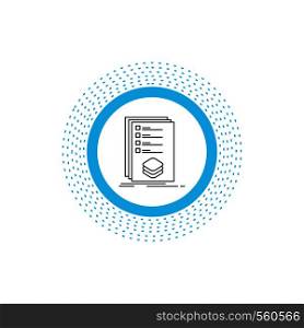 Categories, check, list, listing, mark Line Icon. Vector isolated illustration. Vector EPS10 Abstract Template background