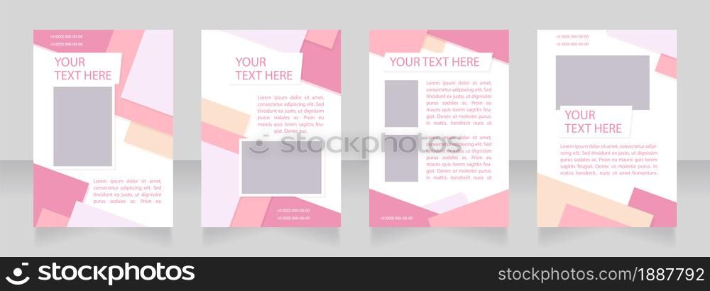 Catering service promotional blank brochure layout design. Vertical poster template set with empty copy space for text. Premade corporate reports collection. Editable flyer paper pages. Catering service promotional blank brochure layout design