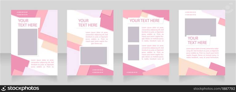Catering service promotional blank brochure layout design. Vertical poster template set with empty copy space for text. Premade corporate reports collection. Editable flyer paper pages. Catering service promotional blank brochure layout design