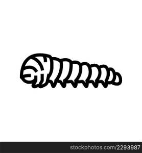 caterpillar insect line icon vector. caterpillar insect sign. isolated contour symbol black illustration. caterpillar insect line icon vector illustration