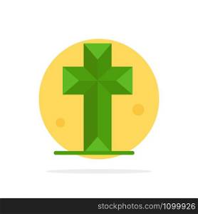 Cathedral, Church, Cross, Parish Abstract Circle Background Flat color Icon