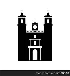 Cathedral in Valladolid, Mexico icon in simple style isolated on white background. Cathedral in Valladolid, Mexico icon, simple style