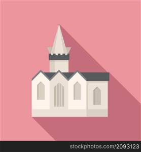Catholic church icon flat vector. Building wedding. Chapel tower. Catholic church icon flat vector. Building wedding