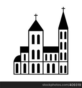 Catholic church simple icon isolated on white background. Catholic church simple icon