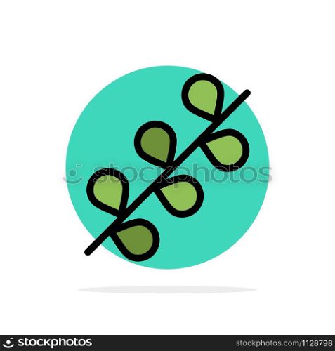 Catkin, Easter, Holiday, Spring Abstract Circle Background Flat color Icon