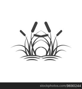 Cattail Logo Design Vector Simple Illustration Symbol Template