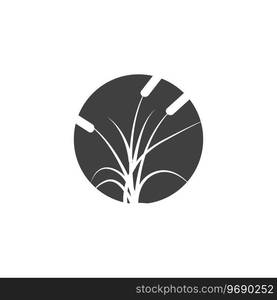 Cattail Logo Design Vector Simple Illustration Symbol Template