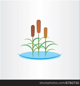 cattails clip art vector illustration icon reed