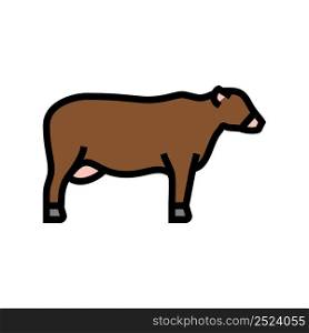 cattle beef color icon vector. cattle beef sign. isolated symbol illustration. cattle beef color icon vector illustration