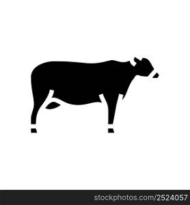 cattle beef glyph icon vector. cattle beef sign. isolated contour symbol black illustration. cattle beef glyph icon vector illustration