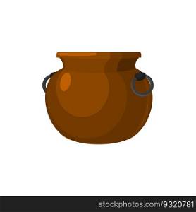 cauldron empty. Pot isolated. metal boiler. Magic Witches  bowler 