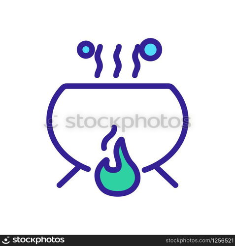 cauldron potion icon vector. Thin line sign. Isolated contour symbol illustration. cauldron potion icon vector. Isolated contour symbol illustration