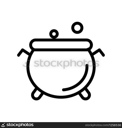 cauldron potion icon vector. Thin line sign. Isolated contour symbol illustration. cauldron potion icon vector. Isolated contour symbol illustration