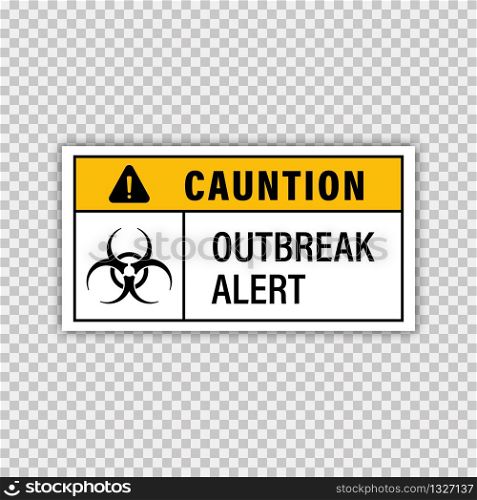 Cauntion biohazard vector realistic board or sign. Biologycal threat alert. Vector attention symbol. EPS 10