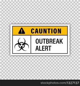 Cauntion biohazard vector realistic board or sign. Biologycal threat alert. Vector attention symbol. EPS 10
