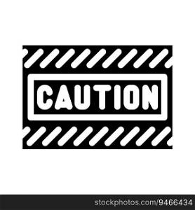 caution alert glyph icon vector. caution alert sign. isolated symbol illustration. caution alert glyph icon vector illustration