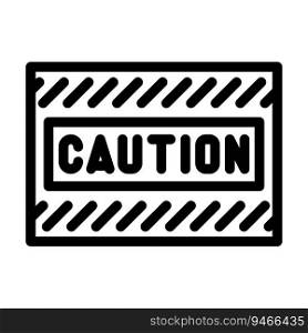 caution alert line icon vector. caution alert sign. isolated contour symbol black illustration. caution alert line icon vector illustration