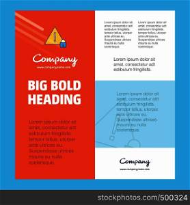 Caution Business Company Poster Template. with place for text and images. vector background
