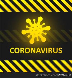 Caution Coronavirus COVID-19 signal tape background. Vector illustration EPS 10