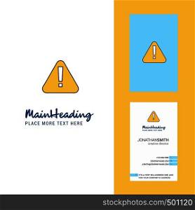 Caution Creative Logo and business card. vertical Design Vector