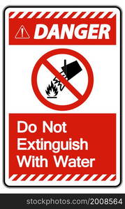 Caution Do Not Extinguish With Water Symbol