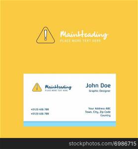 Caution logo Design with business card template. Elegant corporate identity. - Vector