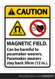 Caution Magnetic field can be harmful to pacemaker wearers.pacemaker wearers.stay back 30cm 
