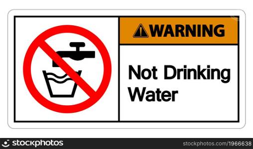 Caution Not Drinking Water Sign