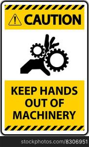 Caution Sign Keep Hands Out Of Machinery