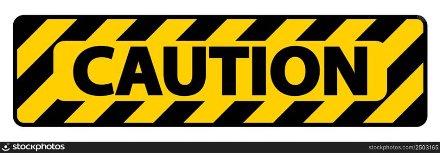 Caution Sign On White background