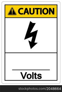 Caution Volts Symbol Sign On White Background