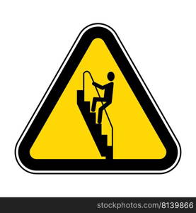 Caution Walk Down Stairs Backwards Sign