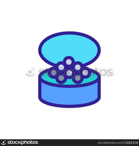 Caviar canned vector icon. Thin line sign. Isolated contour symbol illustration. Caviar canned vector icon. Isolated contour symbol illustration