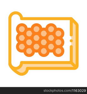 Caviar On Bread Icon Vector. Outline Caviar On Bread Sign. Isolated Contour Symbol Illustration. Caviar On Bread Icon Vector Outline Illustration