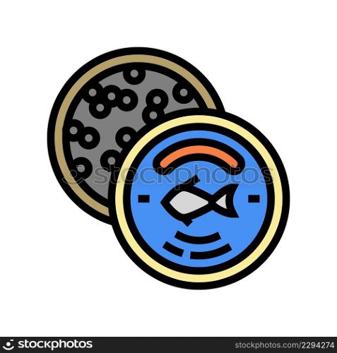 caviar seafood color icon vector. caviar seafood sign. isolated symbol illustration. caviar seafood color icon vector illustration