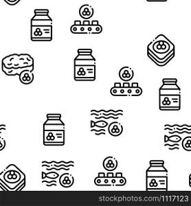 Caviar Seafood Product Seamless Pattern Vector Thin Line. Illustrations. Caviar Seafood Product Seamless Pattern Vector