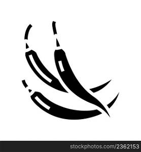 cayenne pepper glyph icon vector. cayenne pepper sign. isolated contour symbol black illustration. cayenne pepper glyph icon vector illustration